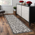 Gray and Charcoal Indoor Outdoor Runner Rug